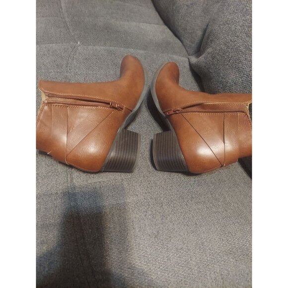 Soul Naturalizer Carrie Whiskey Ankle Boots Block Heel Booties Brown Sz 6.5 - Picture 10 of 12